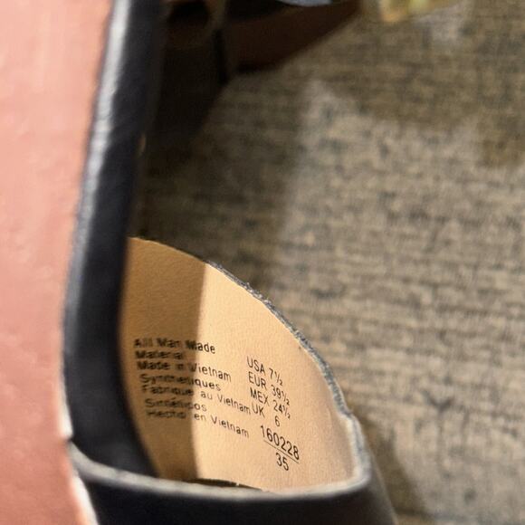 Brash Chunky Platform Heel Sandals Women's 7.5 Black Brown Ankle Straps Shoes - Picture 8 of 8